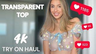 4K TRANSPARENT See-Through Sheer Lingerie  Transparent Try on Haul