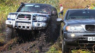 OFF-ROAD заруба КТО ПРОЕДЕТ? BMW X5 MITSUBISHI  HOVER SUZUKI УАЗ НИВА