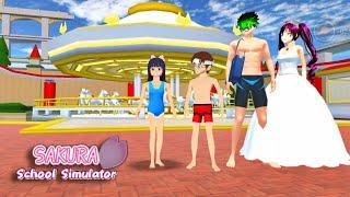 Hore Video terbaru yuta and Mio bermain di wahana permainan in Sakura School Simulator gameplay