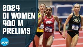 Womens 400m prelims - 2024 NCAA indoor track and field championships