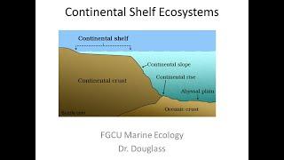 Marine Ecology Lecture- Continental Shelf Ecosystems