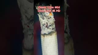 Classic Ultra Mild Premium Cigarette Close Look 4k HD #cigarette #shorts #smoker