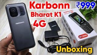 Karbonn Bharat K1 4G Unboxing And Review  Jio Inside ₹999 