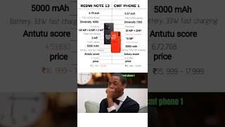 redmi note 13 vs cmf phone 1 performance compare #shorts #youtubeshorts #viralshorts #ytshort