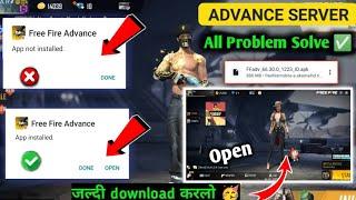 Free Fire Advance Server App Not Installed Problem Solve  Advance Server Not Installed Problem fix