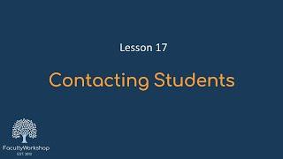 Moodle Lesson 17 Contacting Students