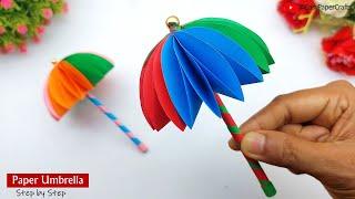 How to Make a Paper Umbrella  Handmade Paper Toys  Easy Paper Crafts Step by Step