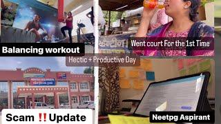 Vlog - 56 Balancing Study & Gym Workouts  Neetpg Aspirant  Mis.Medicine #4amclub