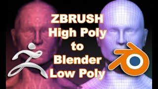 Export High Poly Zbrush Model to Low Poly Blender Model EASY