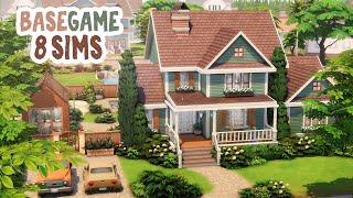 8 Sim Base Game House   The Sims 4 Speed Build