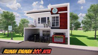 Desain Rumah Minimalis 2 Lantai 10x10 Meter 4 Kamar Tidur