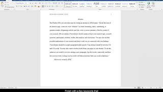 Format a Word document in APA 6th edition