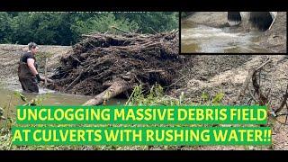 UNCLOGGING MASSIVE DEBRIS AT CULVERTS 072024