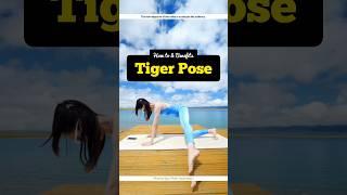 How to Practice Tiger Pose and What are its Benefits. #yoga #yogawithadriene #yogaforbeginners