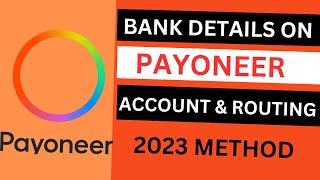 How to Find Payoneer Account Number & Routing Number 2023  Find Bank Details on Payoneer