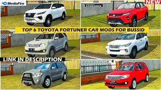 Top 6 Best Toyota Fortuner Cars Mods For Bus Simulator Indonesia  Car Mod For Bussid  #bussid