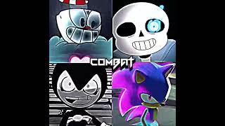 CUPHEAD  SANS  BENDY  SONIC ALL FORMS