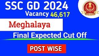  SSC GD CUT OFF 2024  SSC GD Meghalaya Final Expected Cut Off 2024  SSC GD Final Safe Score 2024