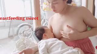 Breastfeeding sweet Baby  Baby and single Mom