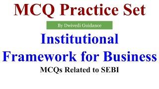 1 Institutional Framework for Business MCQ SEBI MCQ lu bcom mcq exam lu mcq exam dwivedi guide
