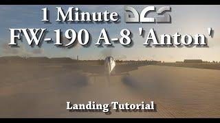 1 Minute DCS - FW190 A-8 Anton - Landing Tutorial