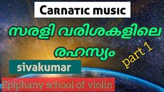സരളി വരിശകളിലെ രഹസ്യം  Carnatic violin class  Basic lesson Malayalam  sivakumar Epiphany school