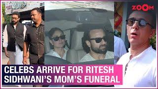 Ritesh Sidhwani’s Mom’s funeral Abhishek Bachchan Saif-Kareena Farhan Akhtar arrive