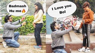 Badmash Proposing Girls with Fake Gun Prank Valentines Day Special  Zia Kamal