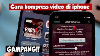 Cara mudah kompress ukuran video di iPhone..