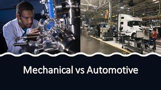 Mechanical vs Automotive Engineering  Career Nuggets  Differences  RK Boddu