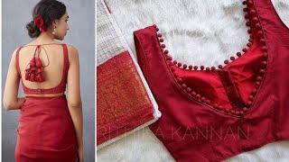 Stylish and trendy sleeveless blouse designs for saree