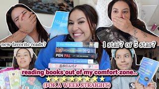 reading books out of my comfort zone for a week a chaotic nonspoiler vlog