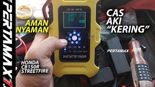 Tutorial Cara Cas Aki Kering MF Honda CB150R Streetfire Perlu Tambah Air Accu Zuur ? Pakai Foxsur