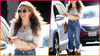 Paris Jackson enters a recording studio shortly after the anniversary of her father Michael