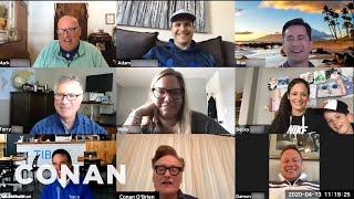 Conan Crashes A Zoom Meeting  CONAN on TBS