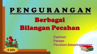 Pengurangan Berbagai Bentuk Pecahan