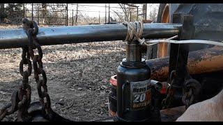 Abandoned Case Backhoe Hydraulic Rod Straighten