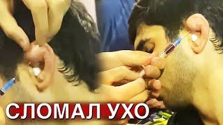 Борец сломал ухо на тренировке. Кровь из ушей. Rizvan MMA