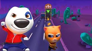 Talking Tom Gold Run Gameplay Hank & Gingers Epic Chase in Las Vegas and Forest Fun