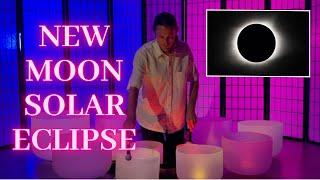 NEW MOON SOLAR ECLIPSE SOUND BATH New Moon in Libra  Manifesting Balance  Crystal Singing Bowls