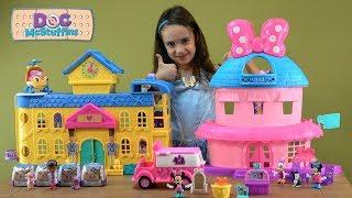 Doc McStuffins Toy Hospital Story with NEW Minnies Happy Helpers Van and Surprise Toy Friends