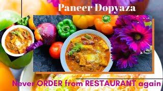 Dhaba Style Paneer Do Pyaza  Restaurant Style Paneer  Easy Indian Paneer Recipe