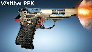 3D Animation How the Walther PPK Pistol works