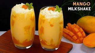 Super Yummy Mango Milkshake Summer Drinks recipe by Tiffin Box  Fresh Mango shake mango smoothie