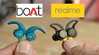 Realme Buds Wireless VS Boat Rockerz 255 Pro Earphones Comparison