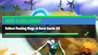 Collect Floating Rings at Coral Castle 4 All Locations - Fortnite Week 5 Challenges