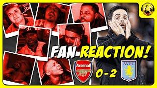 Arsenal Fans DEVASTATED Reactions to Arsenal 0-2 Aston Villa  PREMIER LEAGUE