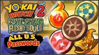 ALL Yo-kai Watch 2 PASSWORDS  Local Yo-kai Fusion Items & MORE