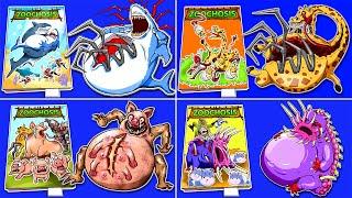 All ZOOCHOSIS Pregnant Monster Animals Game Book（+ GiraffeHippo Pig & Shark Pregnant ）DIY 동물원