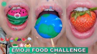 *3 HOURS*ASMR Satisfying Eating Emoji Food Challenge  Satisfying Lips ASMR Mukbang Eating